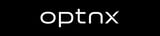 Optnx logo in white text on black background